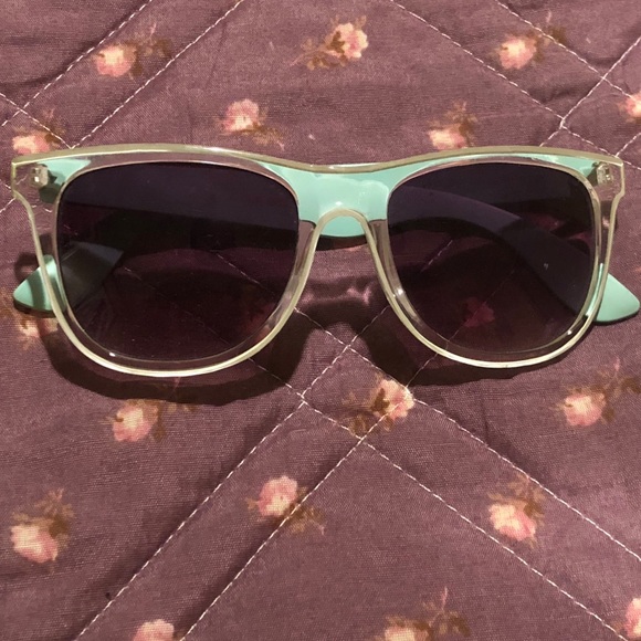 Urban Outfitters Accessories - Teal and Clear Wayfarer Sunnies